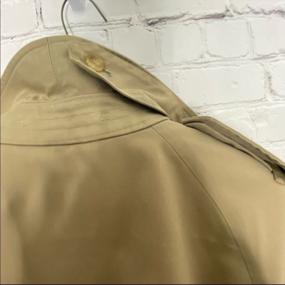 💯 Burberry Vintage Classic Tan Trench Coat Size 12 - Picture 6 of 16
